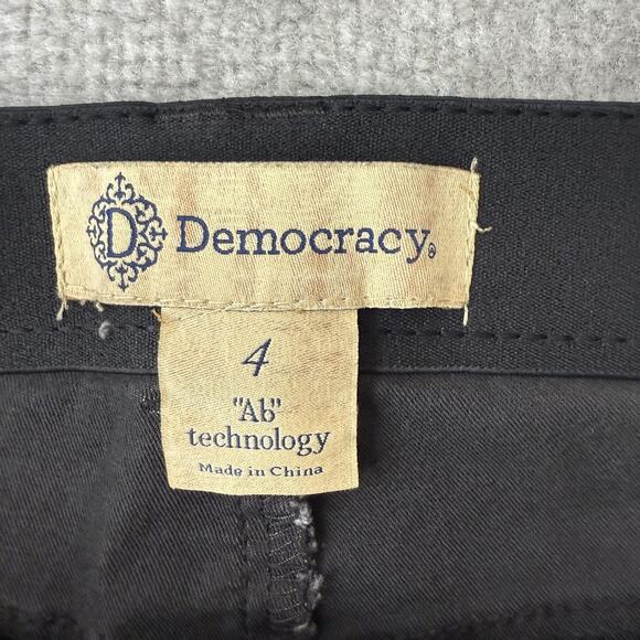 Democracy Pants Womens 4 Black Gray Plaid Ankle Skinny Stretch Modern Ab Tech - Picture 4 of 11